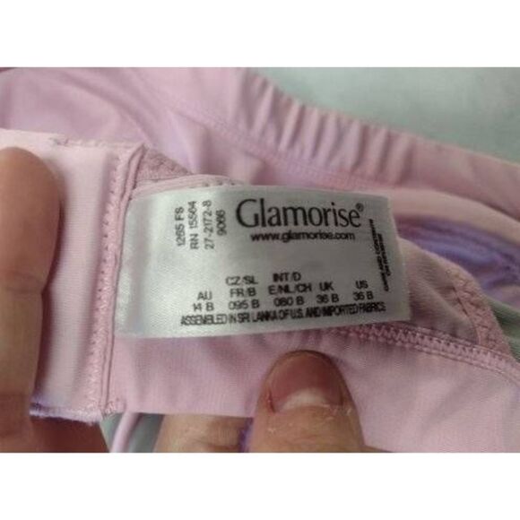 Glamorise size 36B High Impact Underwire Sports Bra Pink - Picture 3 of 3